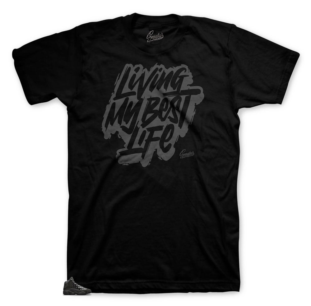 Retro 13 Cap & Gown Livin Life Shirt