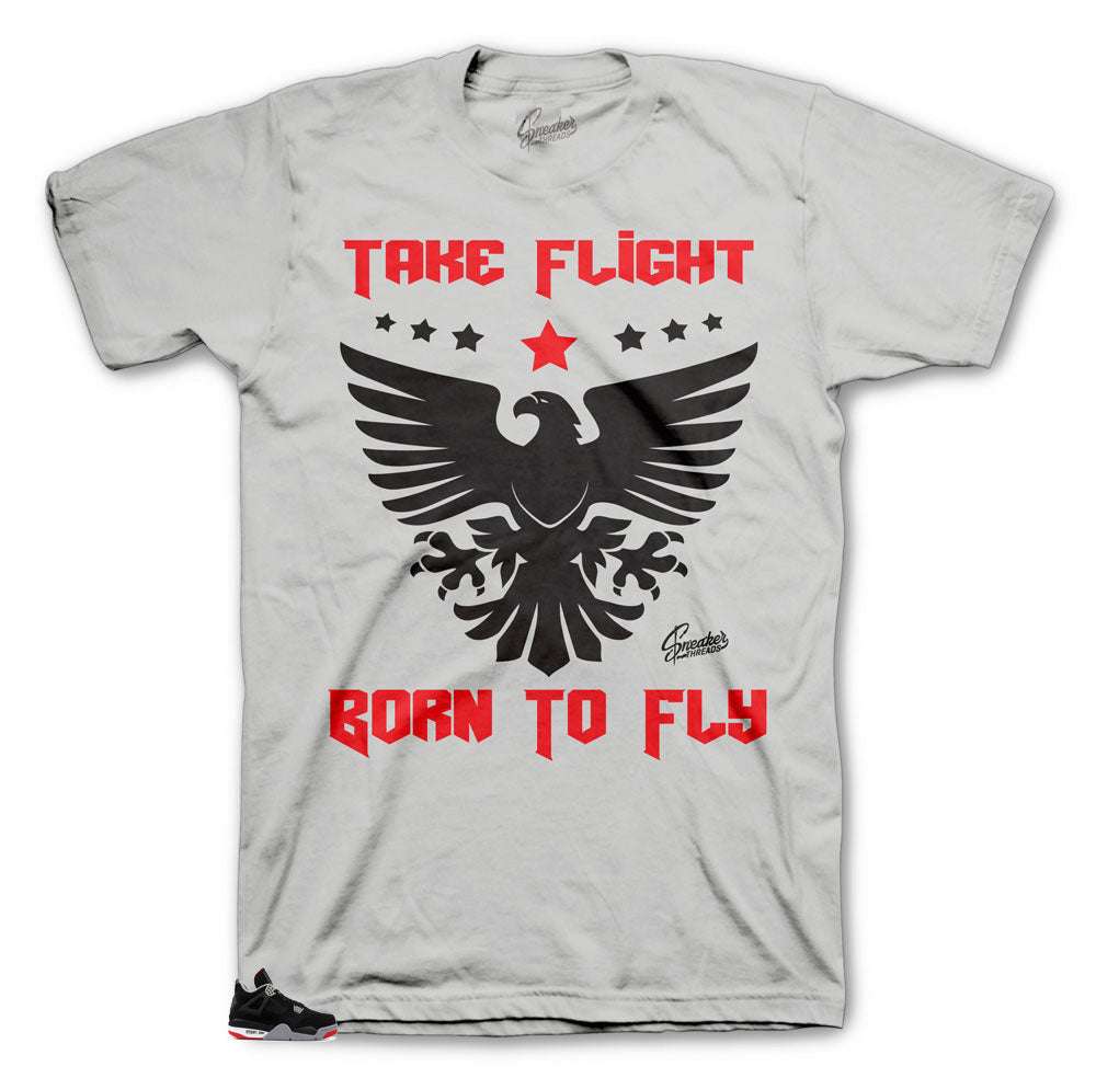 Retro 4 Bred Born To Fly Shirt