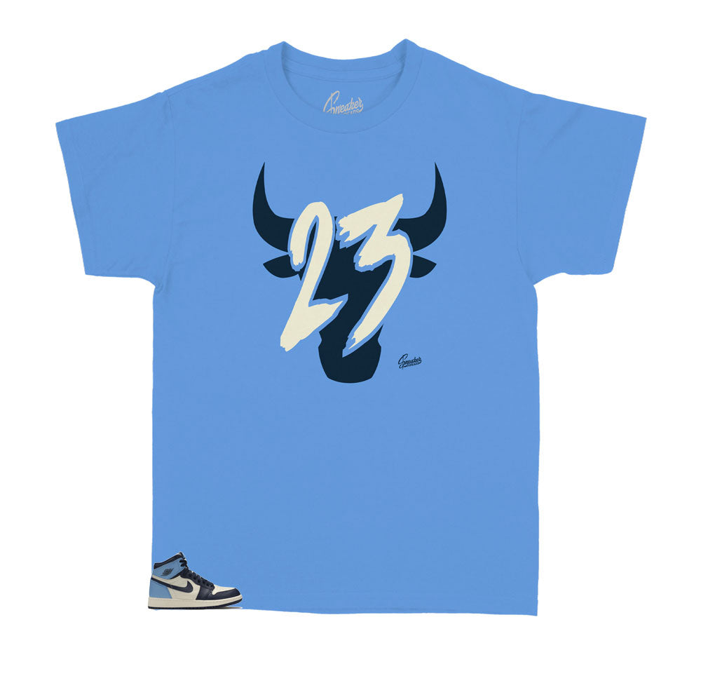 Kids - Retro 1 Uni Blue Obsidian Toro Kids Shirt