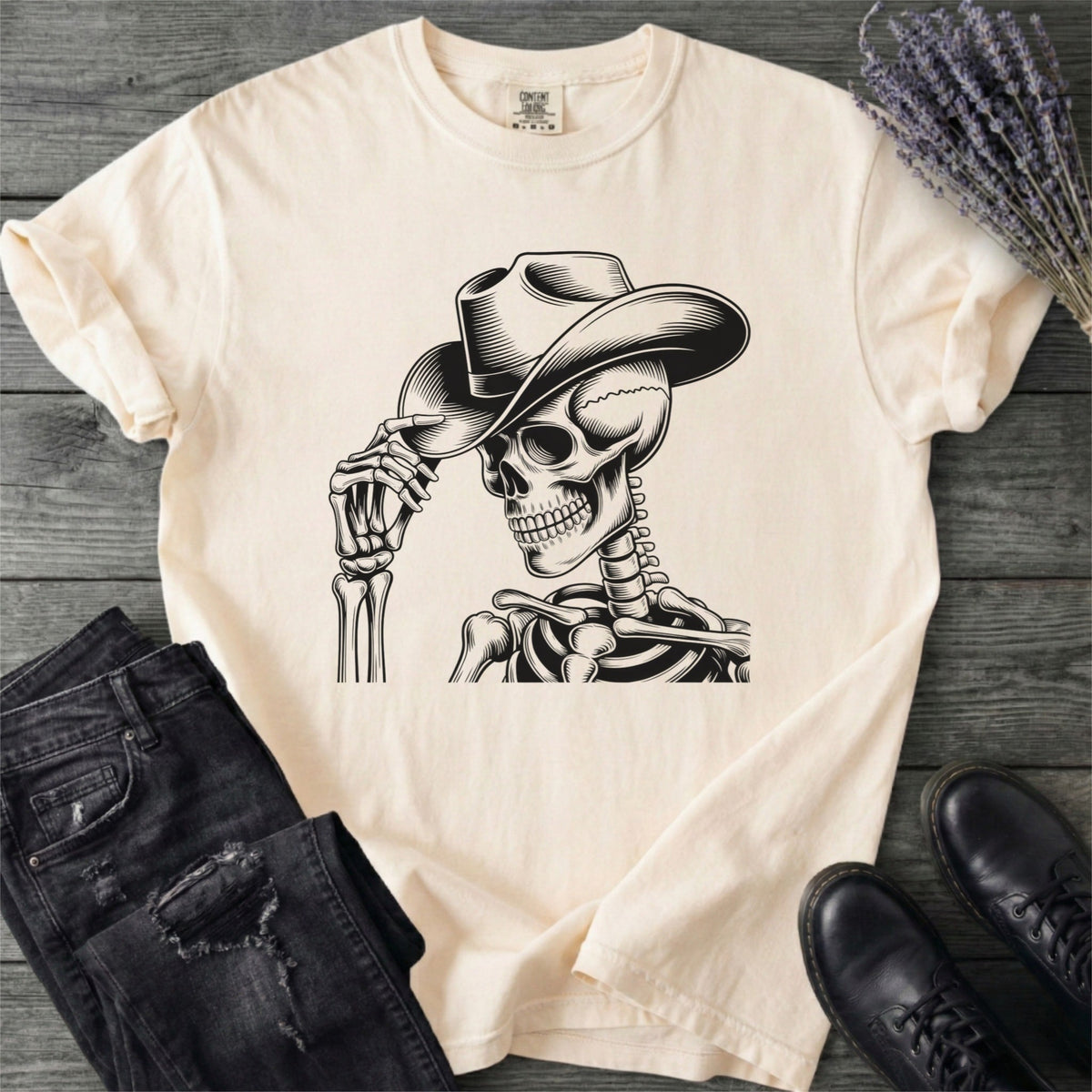 Cowboy Hat Skeleton Western T-Shirt