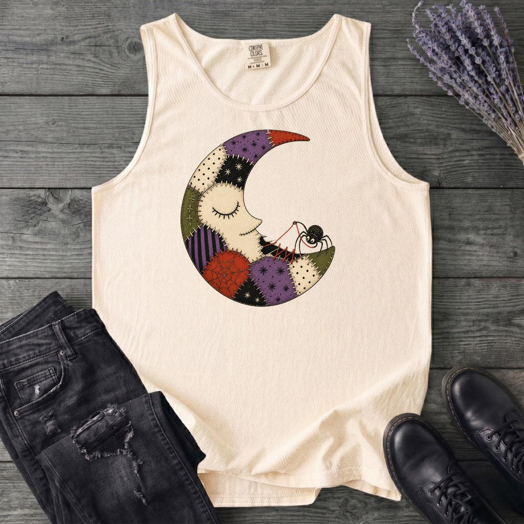 Spider Stitching Moon Tank Top