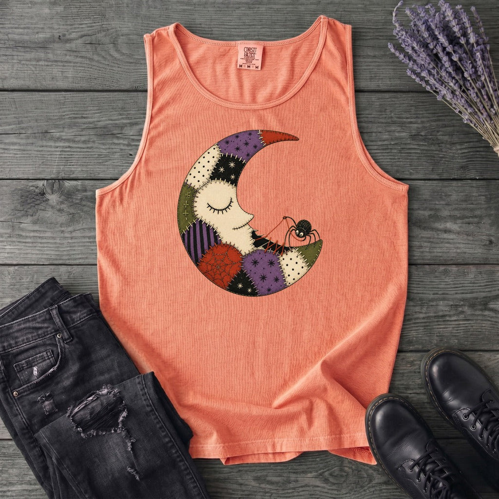 Spider Stitching Moon Tank Top