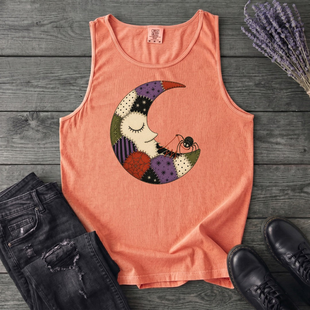 Spider Stitching Moon Tank Top
