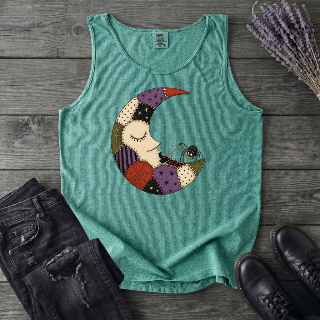 Spider Stitching Moon Tank Top