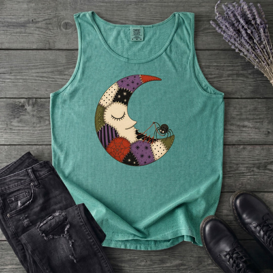 Spider Stitching Moon Tank Top