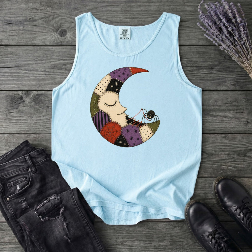 Spider Stitching Moon Tank Top