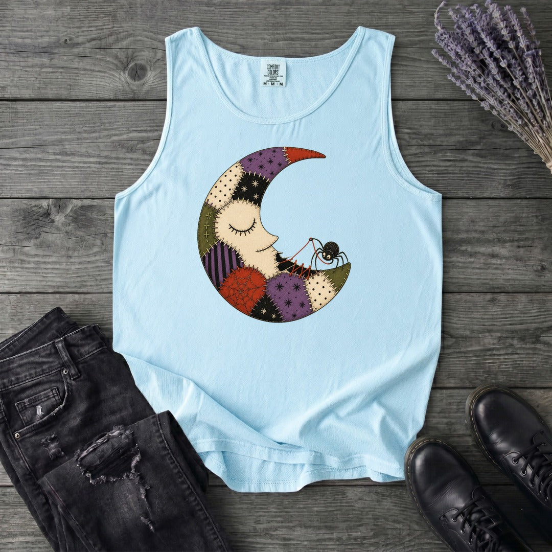 Spider Stitching Moon Tank Top