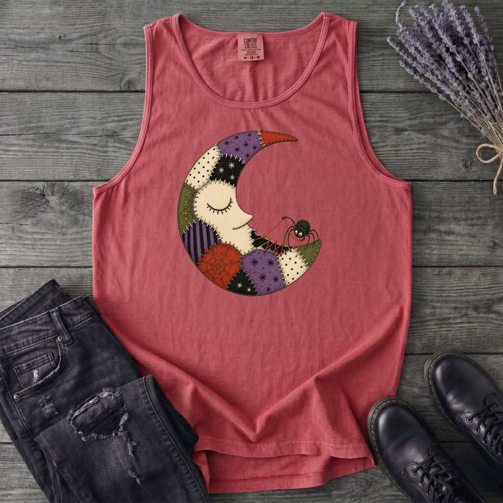 Spider Stitching Moon Tank Top