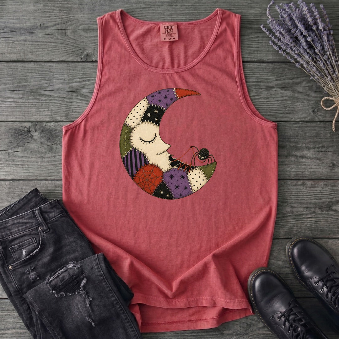 Spider Stitching Moon Tank Top