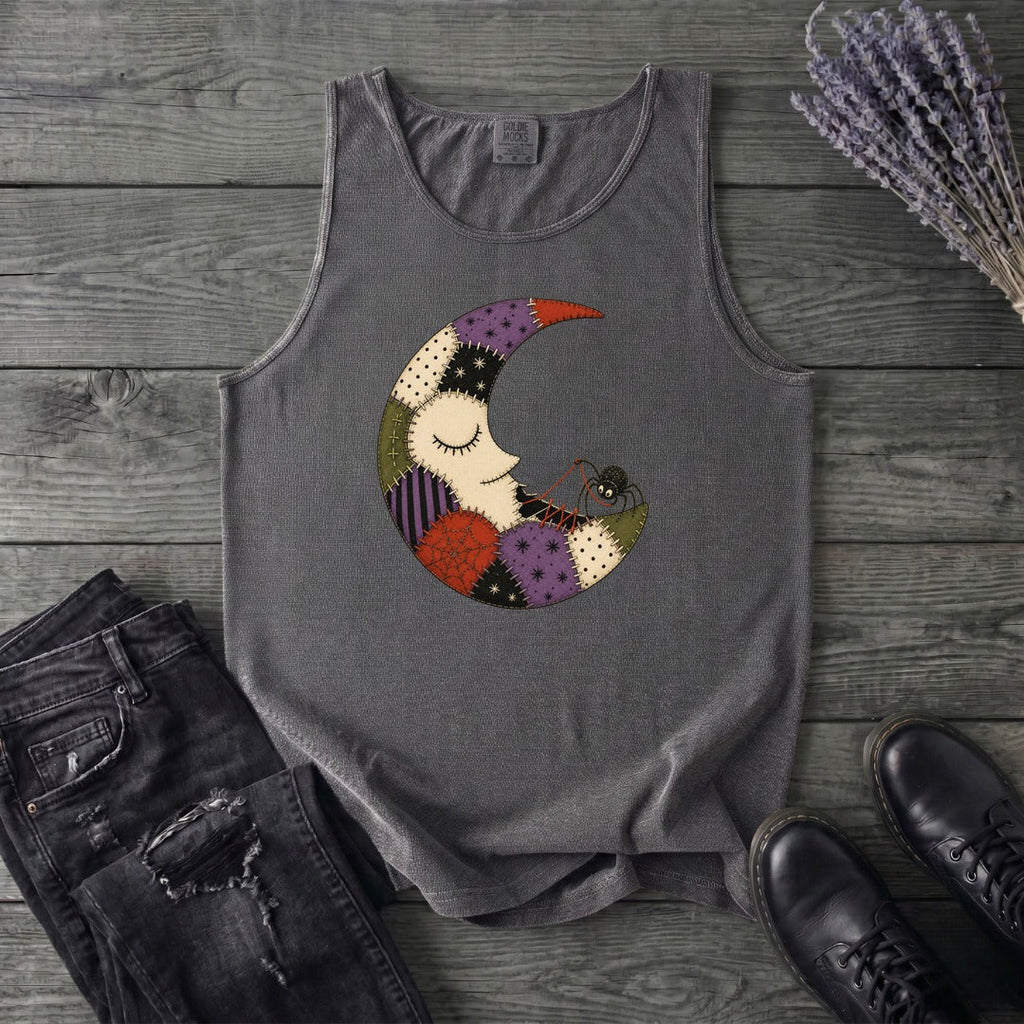 Spider Stitching Moon Tank Top