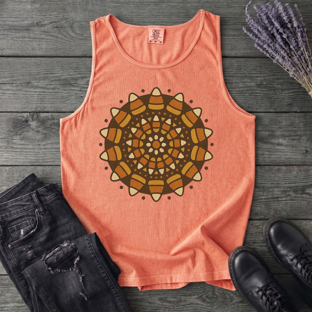 Candy Corn Mandala Tank Top