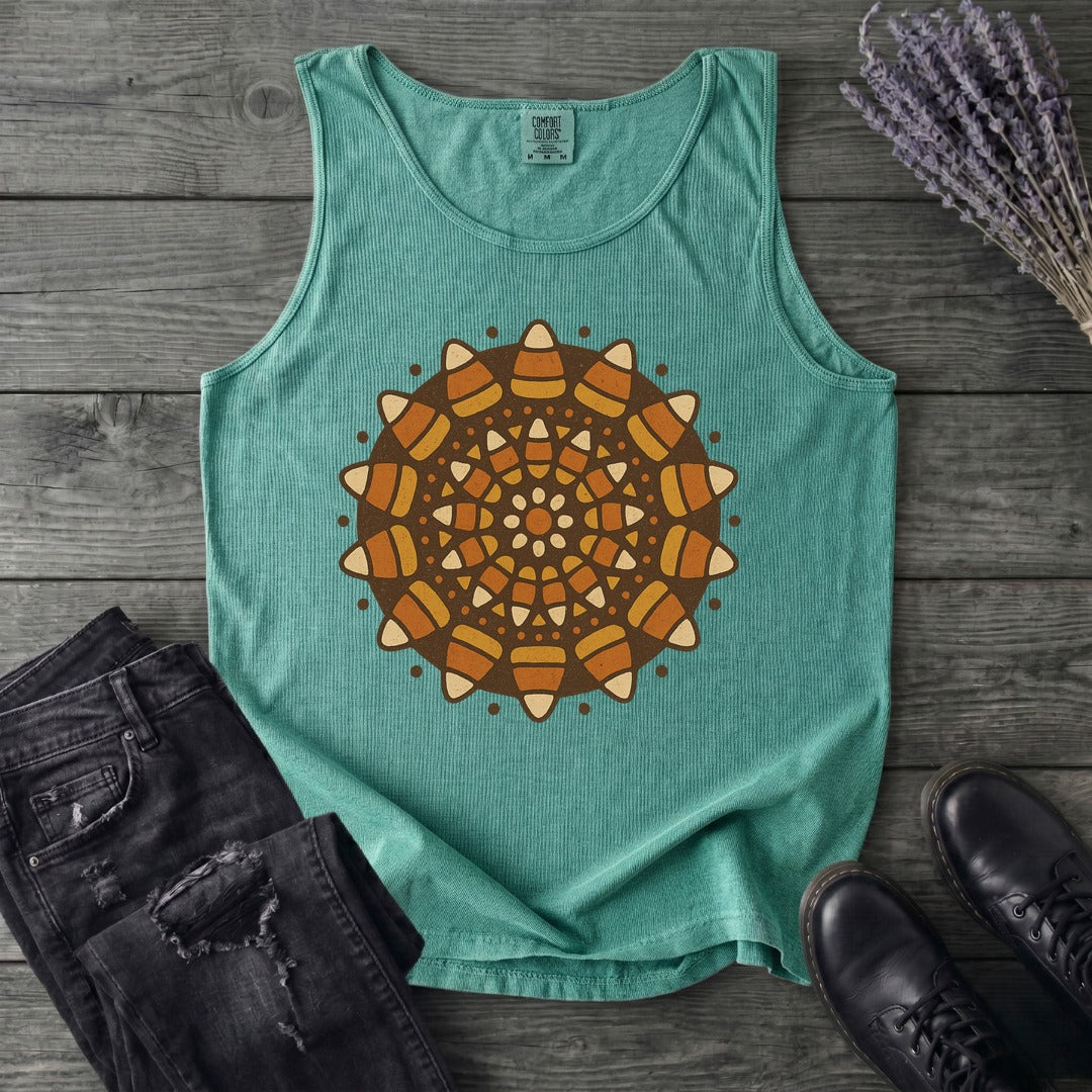 Candy Corn Mandala Tank Top