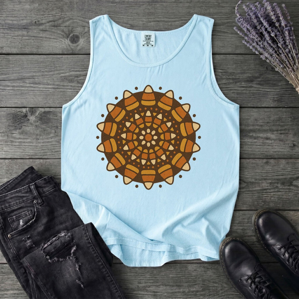 Candy Corn Mandala Tank Top