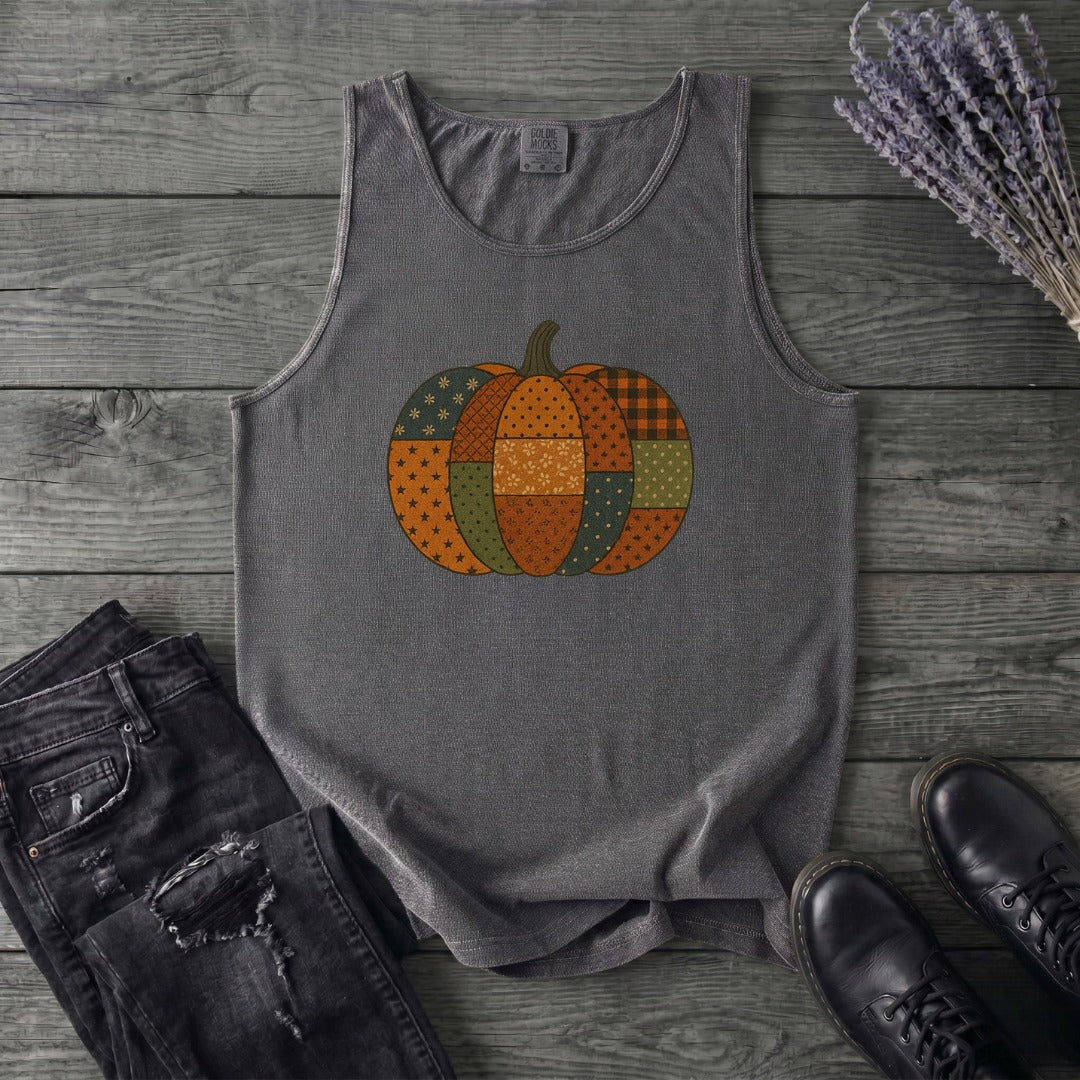 Patchwork Pumpkin Tank Top