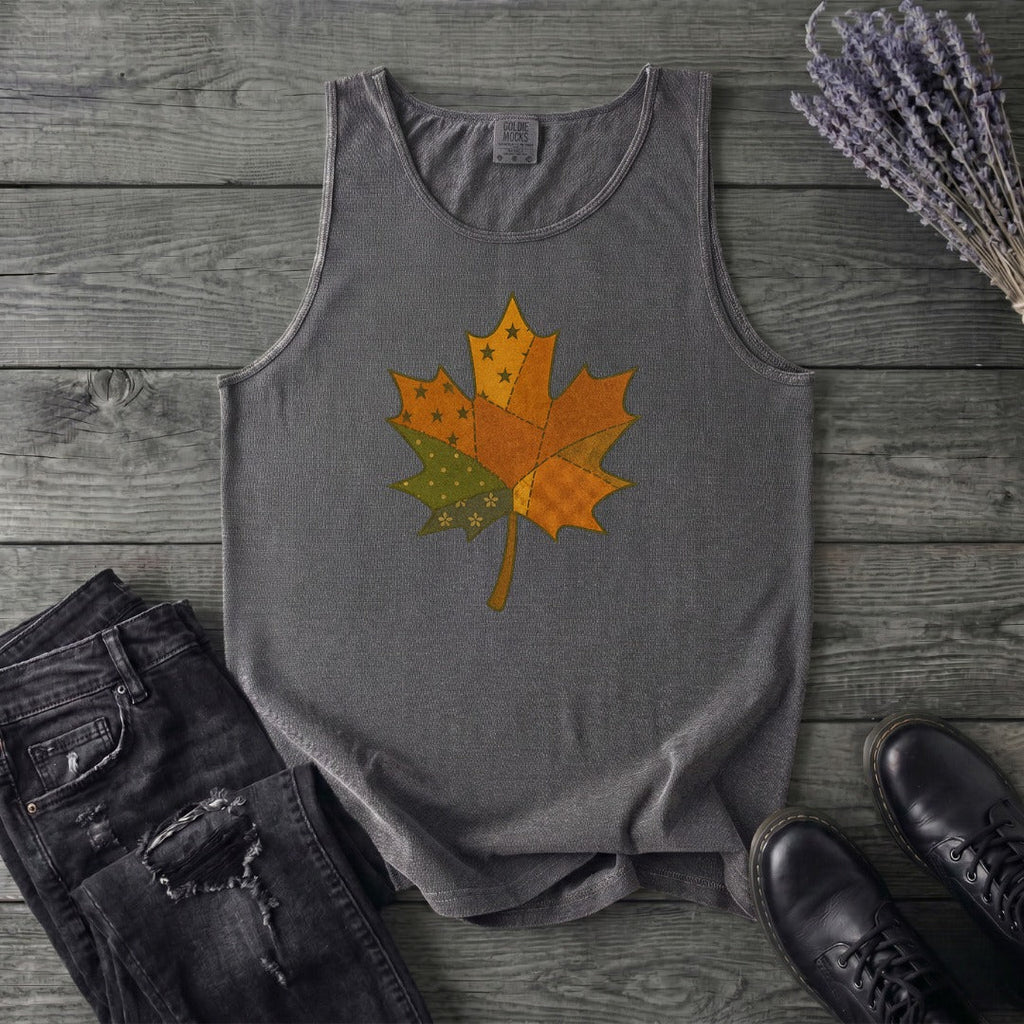Patchwork Maple Leaf Tank Top