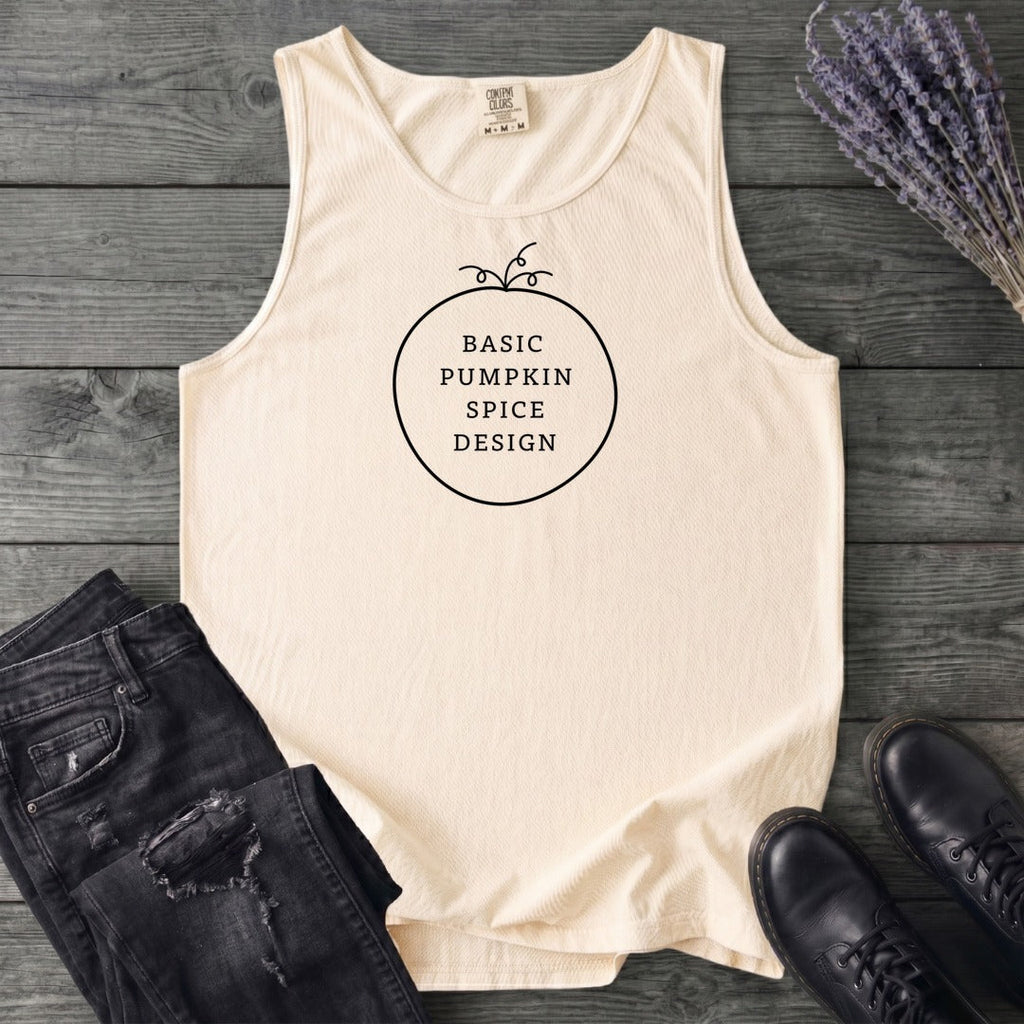 Basic Pumpkin Spice Design Tank Top