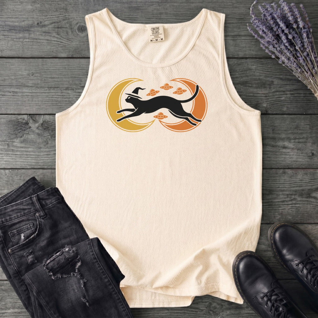 Witch Cat Celestial Ufo Tank Top