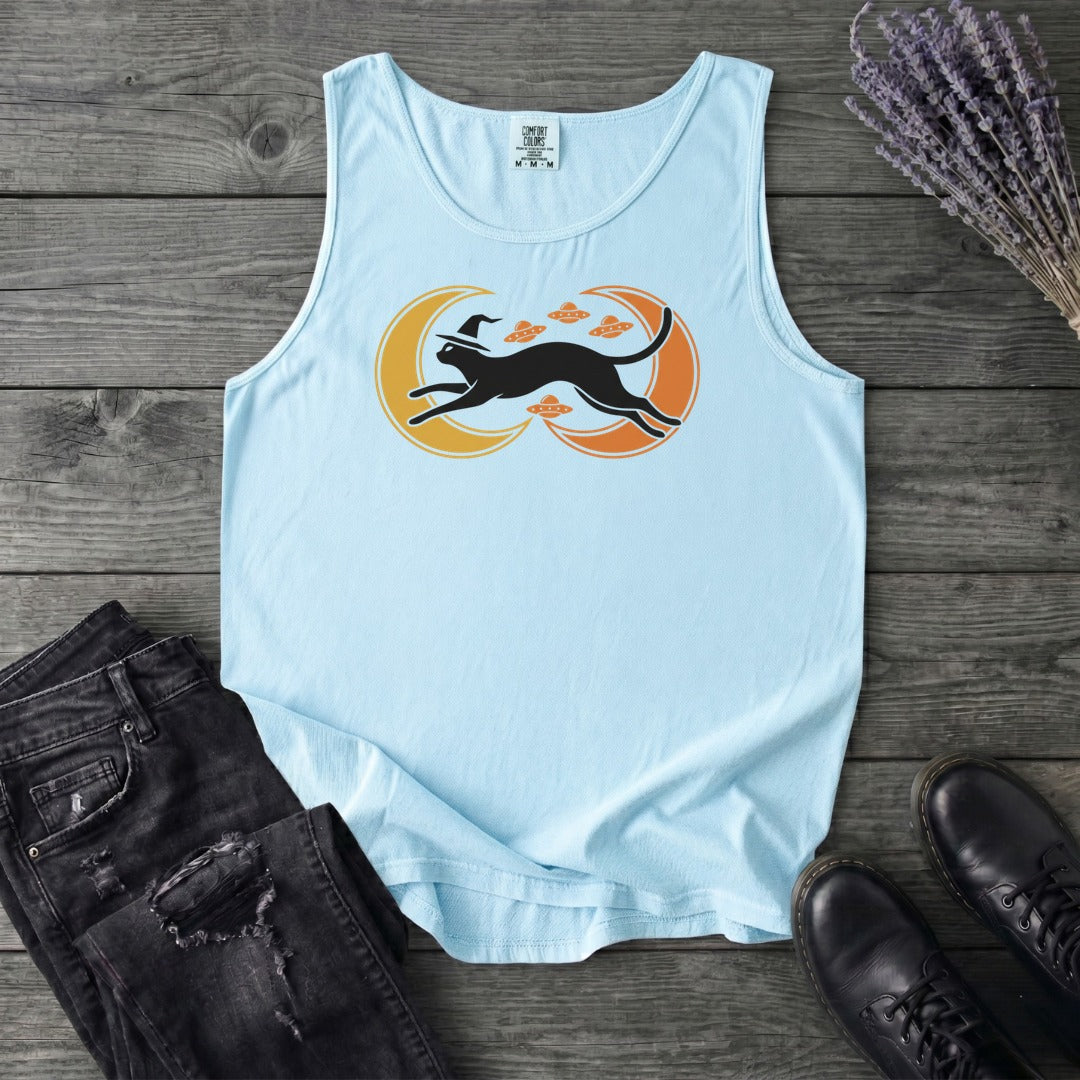 Witch Cat Celestial Ufo Tank Top