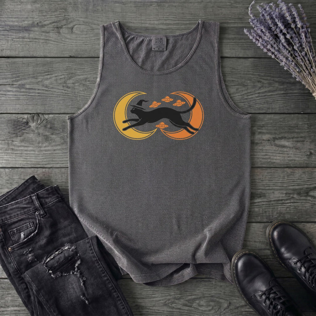 Witch Cat Celestial Ufo Tank Top