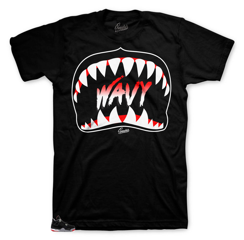 Retro 4 Bred Wavy Shirt