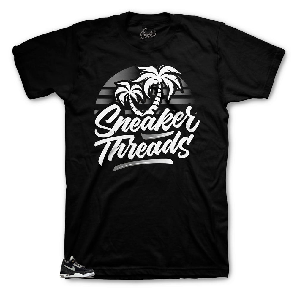 Retro 3 Tinker Black Cement ST Palms Shirt