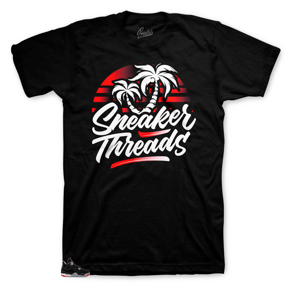 Retro 4 Bred Never ST Palms Shirt
