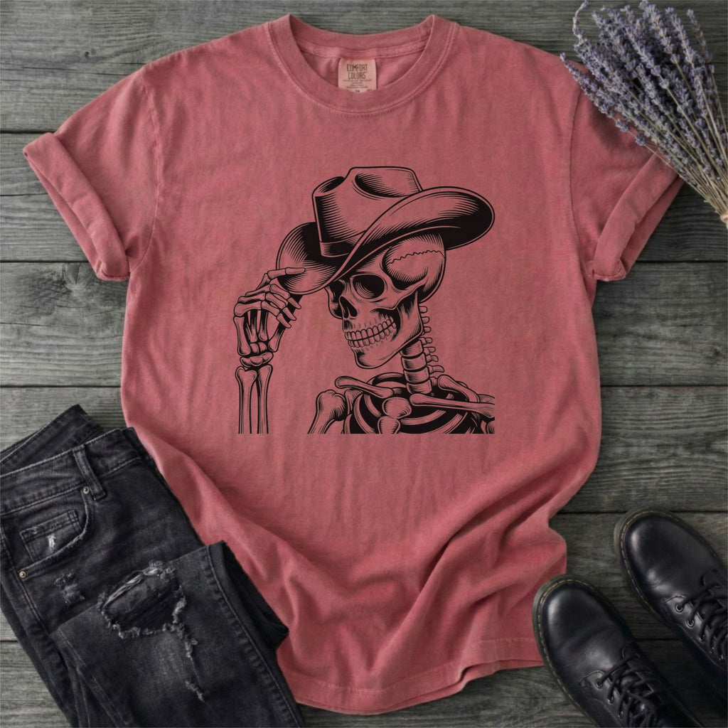 Cowboy Hat Skeleton Western T-Shirt