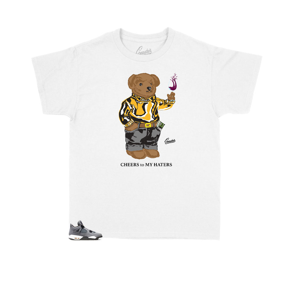 Kids - Retro 4 Cool Grey Cheers Bear Shirt