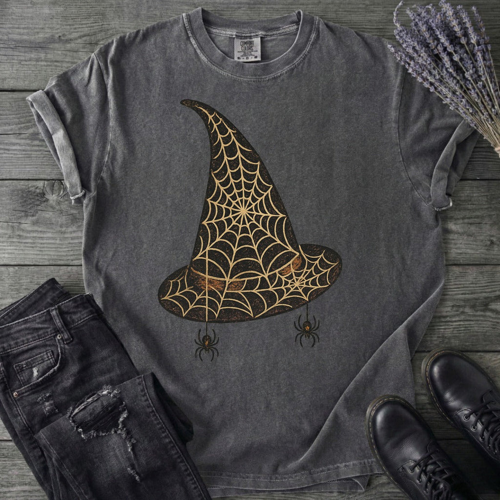 Spiderweb Witch Hat T-Shirt