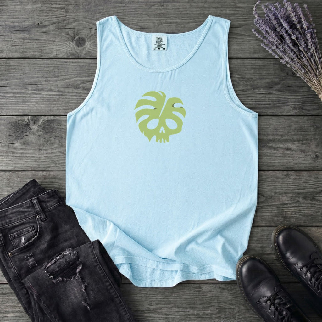 Monstera Skull Tank Top