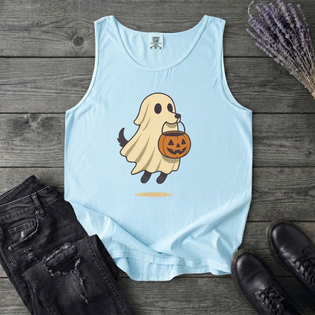 Ghost Dog Trick-Or-Treating Tank Top
