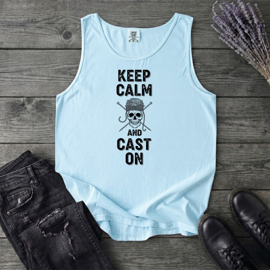 Keep Calm And Cast On Tank Top