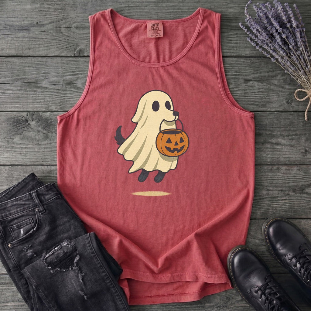 Ghost Dog Trick-Or-Treating Tank Top