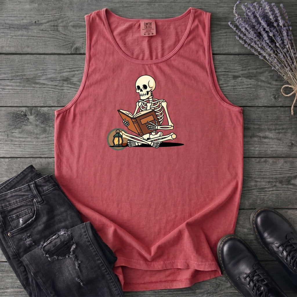 Skeleton Reading Tank Top