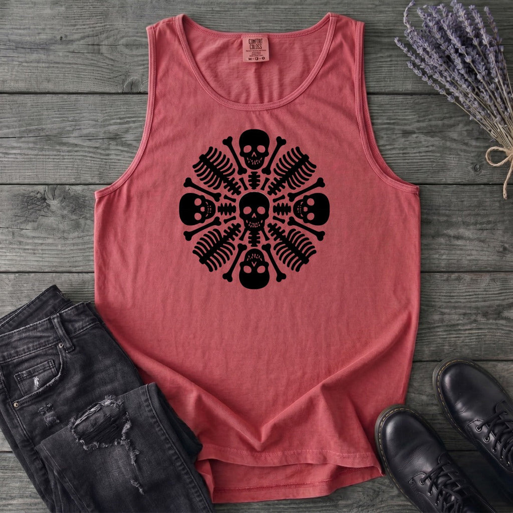 skeleton mandala Tank Top