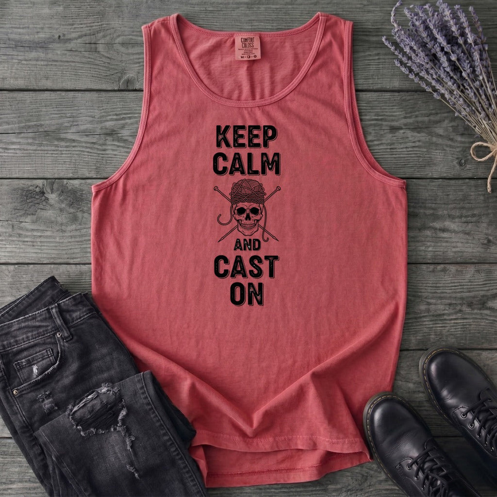 Keep Calm And Cast On Tank Top