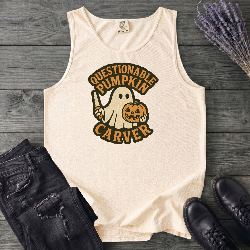 Questionable Pumpkin Carver Tank Top