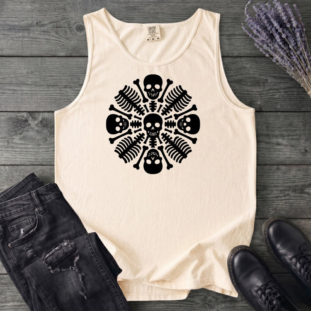 skeleton mandala Tank Top