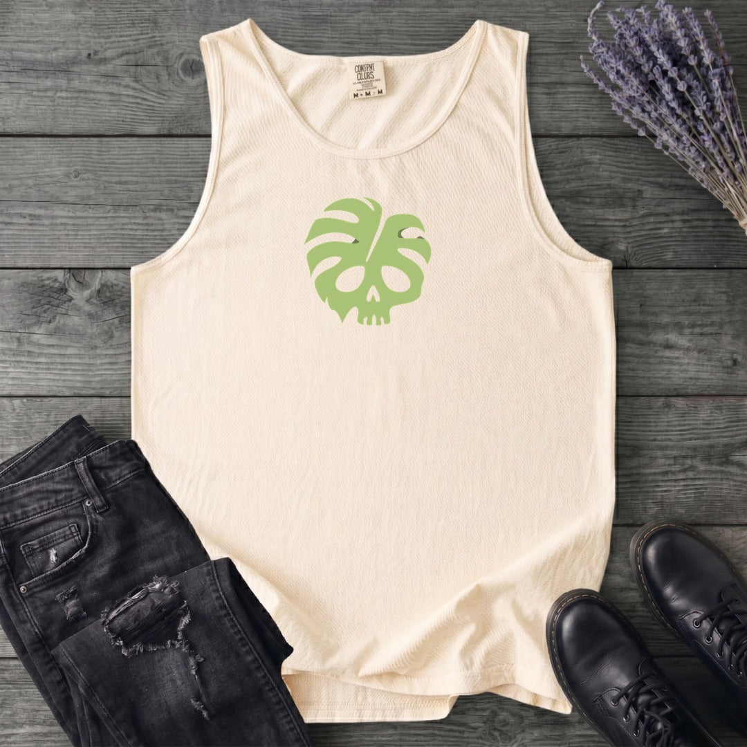 Monstera Skull Tank Top