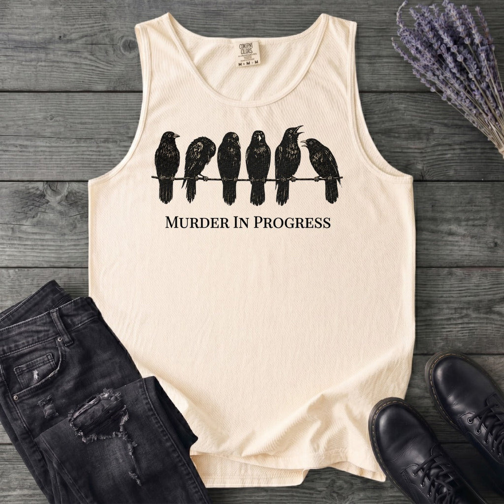 Murder In Progress Six Crows Tank Top