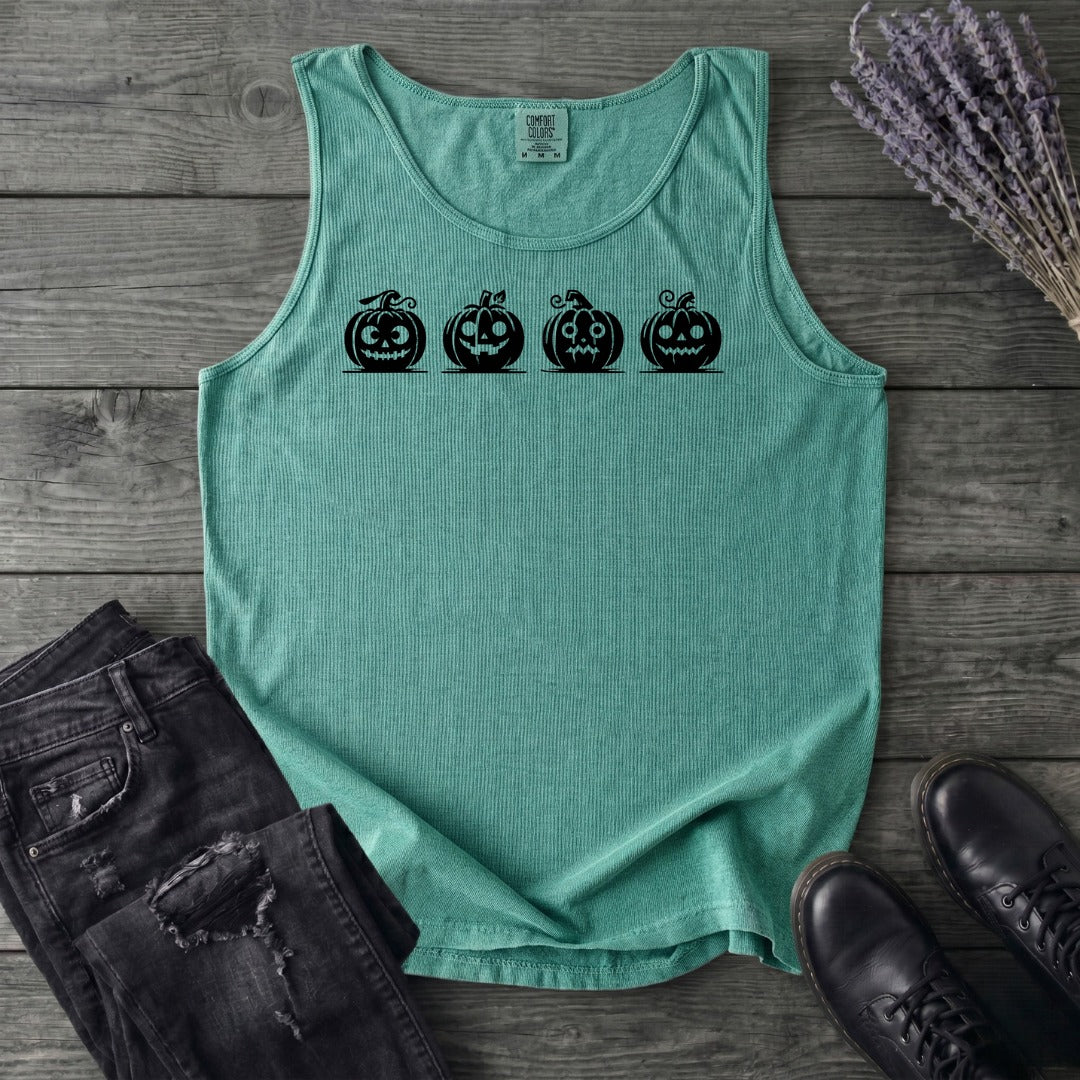 Four Jack-O-Lanterns Tank Top