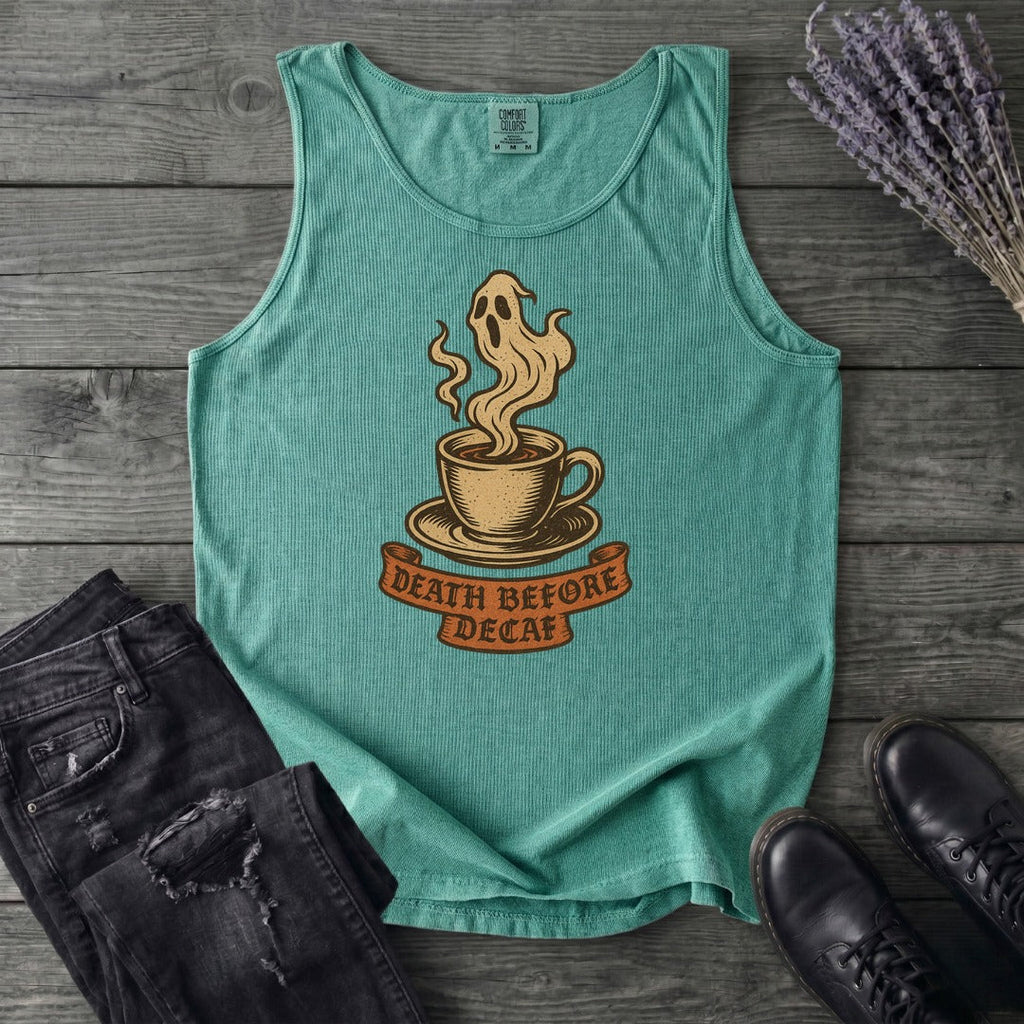 Death Before Decaf Tank Top