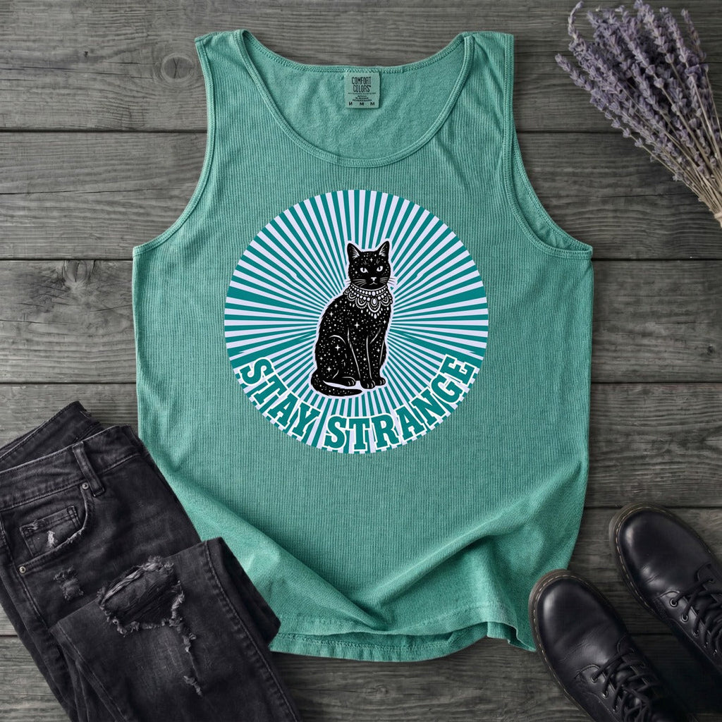 stay strange celestial cat Tank Top