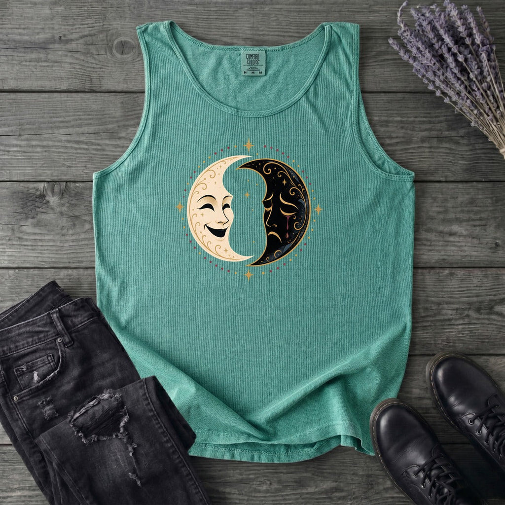 Comedy Tragedy Moons Tank Top
