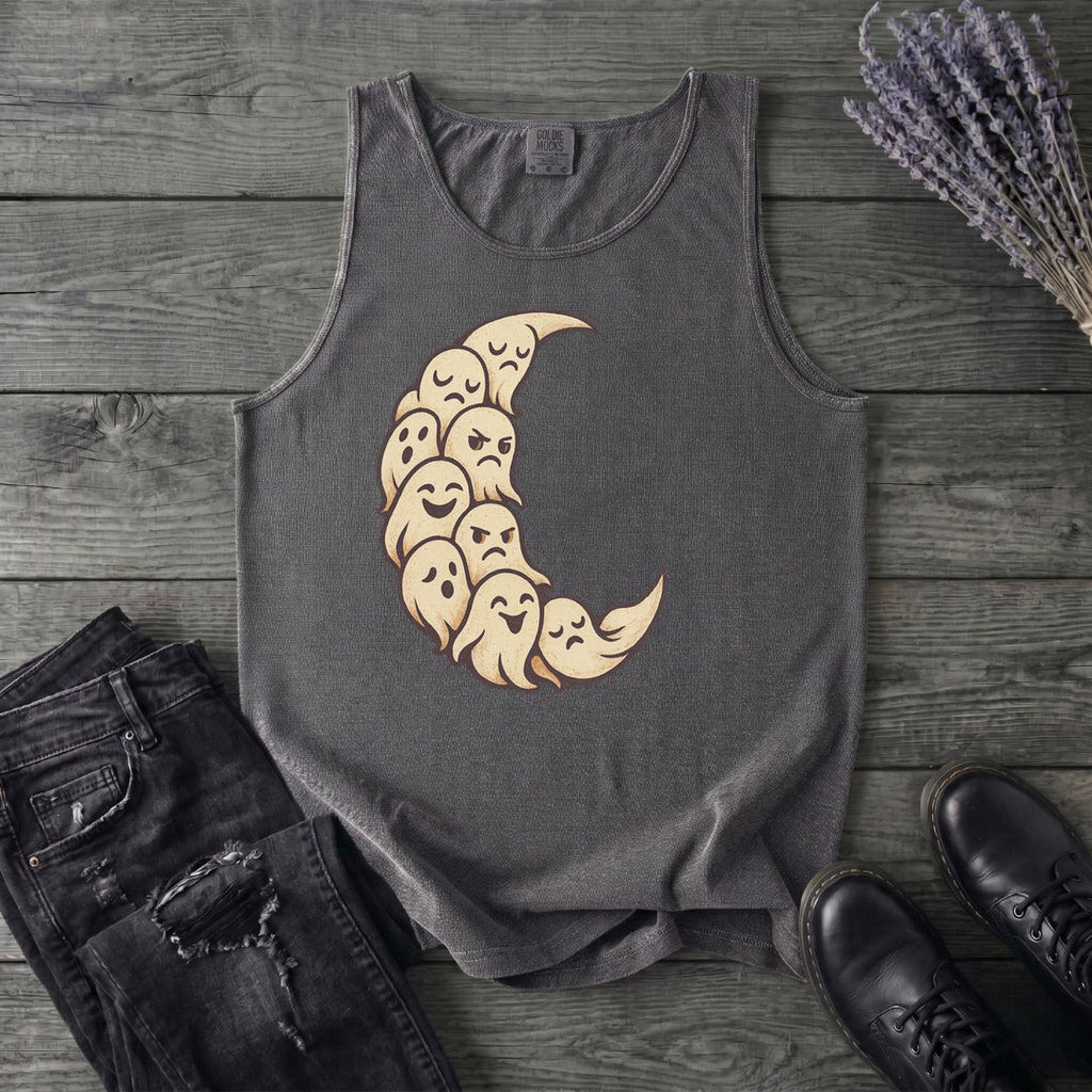 crescent moon ghosts Tank Top