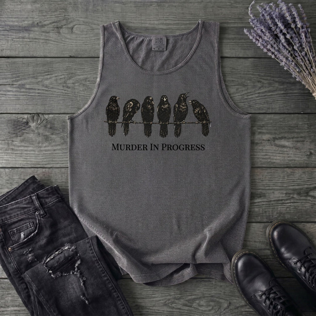 Murder In Progress Six Crows Tank Top