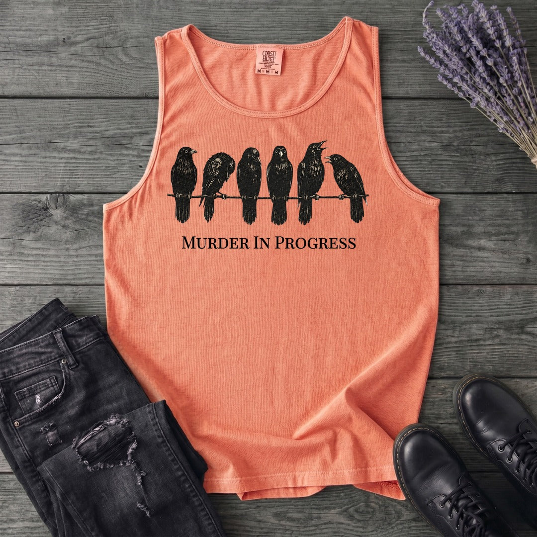 Murder In Progress Six Crows Tank Top