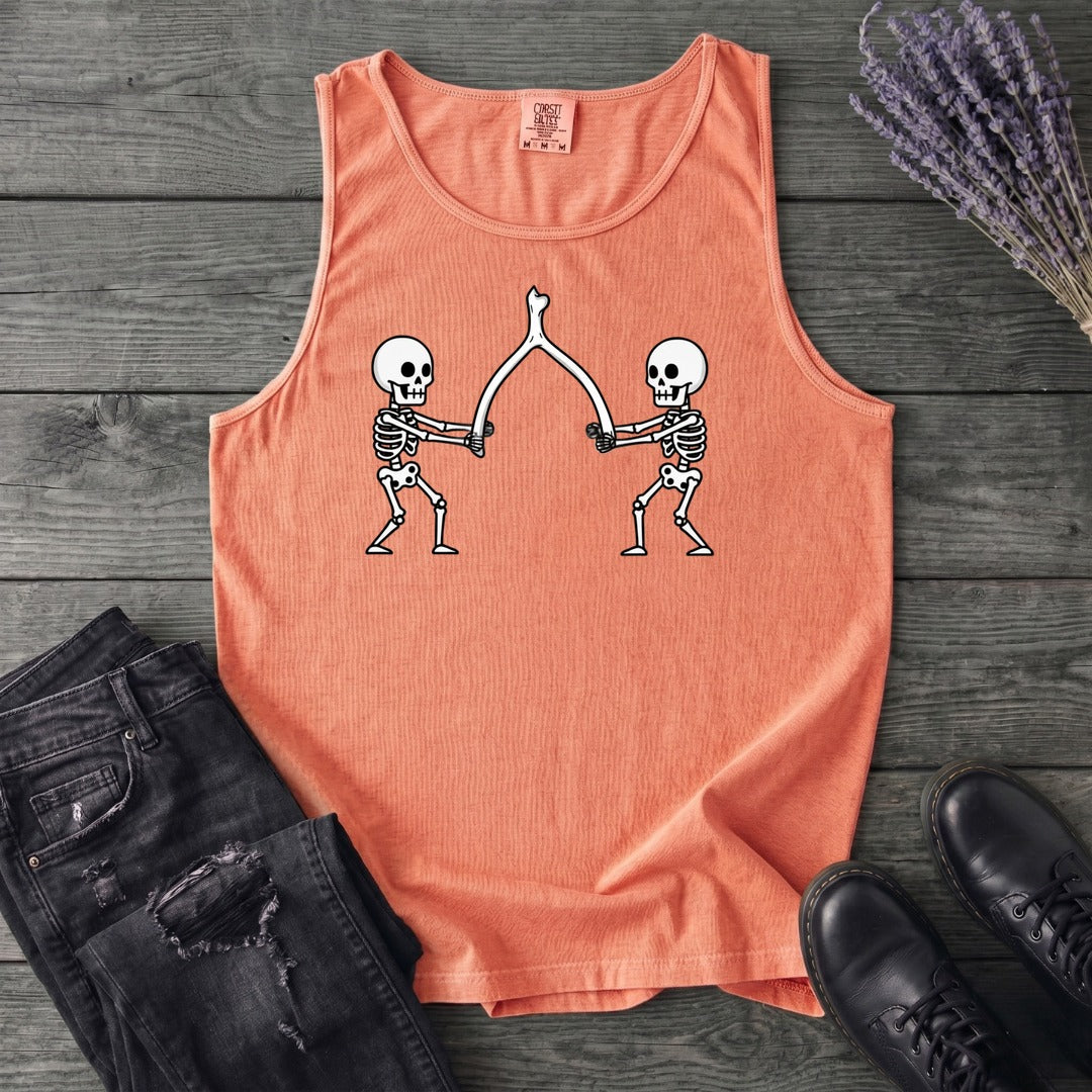 Skeleton Wishbone Pull Tank Top