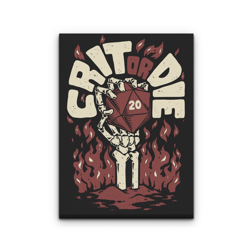 Crit or Die - Canvas Print