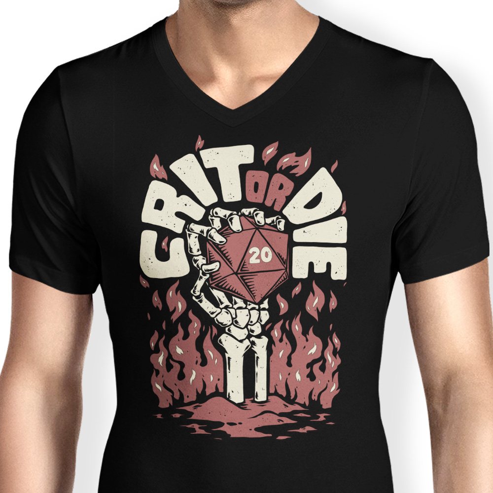 Crit or Die - Men's V-Neck product image 4